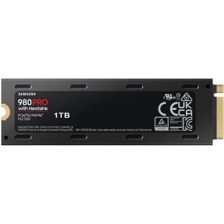 Samsung 980 PRO 1TB SSD PCIe 4.0 NVMe M.2 con Disipador de Calor