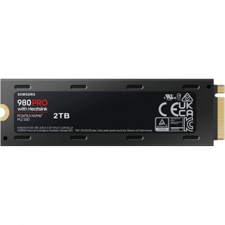 Samsung 980 PRO 2TB SSD PCIe 4.0 NVMe M.2 con Disipador de Calor