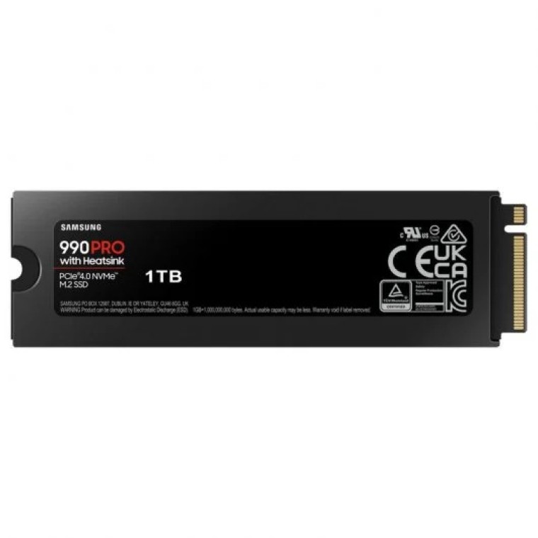 Samsung 990 PRO 1TB SSD PCIe 4.0 NVMe M.2 con Disipador Térmico