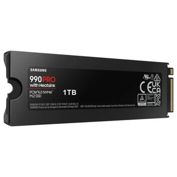 Samsung 990 PRO 1 TB SSD PCIe 4.0 NVMe M.2 con Disipador Térmico Samsung 990 PRO 1 TB SSD PCIe 4.0 NVMe M.2 con Disipador Térmico