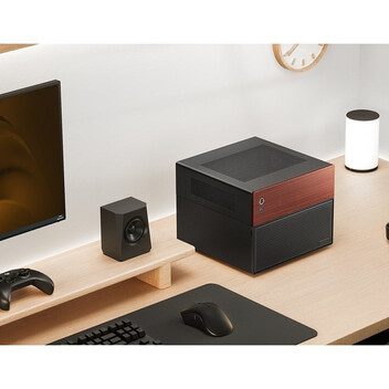 Torre PC Caja Micro Torre Jonsbo N4 Black Acero Madera Negro ITX Micro ATX SFX Torre PC Caja Micro Torre Jonsbo N4 Black Acero Madera Negro ITX Micro ATX SFX