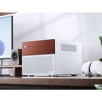 Torre PC Caja PC Jonsbo N4 WHITE Micro Torre Blanco ITX micro ATX Acero Madera Gaming