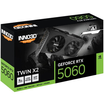 Tarjeta Gráfica Inno3D GeForce RTX 5060 TWIN X2 8GB GDDR7 Reflex 2 RTX AI DLSS4 Tarjeta Gráfica Inno3D GeForce RTX 5060 TWIN X2 8GB GDDR7 Reflex 2 RTX AI DLSS4