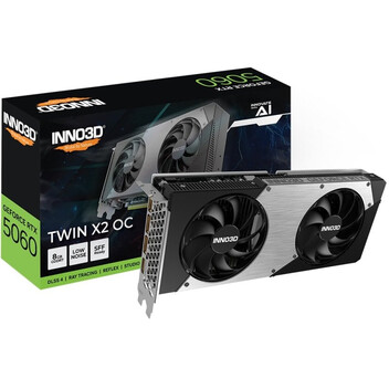 Tarjeta Gráfica Inno3D GeForce RTX 5060 TWIN X2 OC 8GB GDDR7 Reflex 2 RTX AI DLSS4 Tarjeta Gráfica Inno3D GeForce RTX 5060 TWIN X2 OC 8GB GDDR7 Reflex 2 RTX AI DLSS4