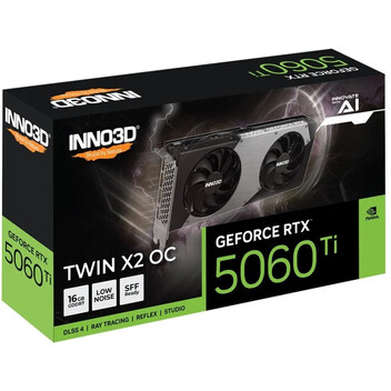 Tarjeta Gráfica INNO3D GeForce RTX 5060 Ti TWIN X2 OC 16GB GDDR7 Reflex 2 RTX AI DLSS4