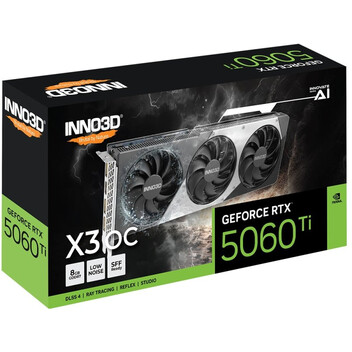 Tarjeta Gráfica INNO3D GeForce RTX 5060 Ti X3 OC 8GB GDDR7 Reflex 2 RTX AI DLSS4 Tarjeta Gráfica INNO3D GeForce RTX 5060 Ti X3 OC 8GB GDDR7 Reflex 2 RTX AI DLSS4