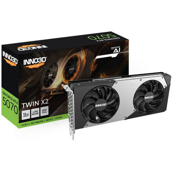Tarjeta Gráfica Inno3D GeForce RTX 5070 TWIN X2 12GB GDDR7 Reflex 2 RTX AI DLSS4 Tarjeta Gráfica Inno3D GeForce RTX 5070 TWIN X2 12GB GDDR7 Reflex 2 RTX AI DLSS4