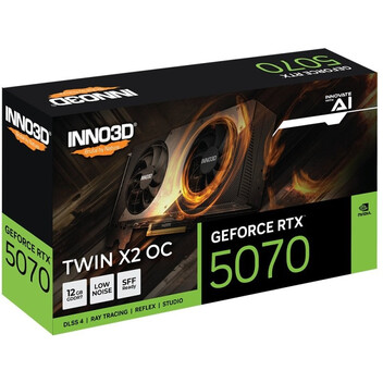 Tarjeta Gráfica Inno3D GeForce RTX 5070 TWIN X2 OC 12GB GDDR7 Reflex 2 RTX AI DLSS4 Tarjeta Gráfica Inno3D GeForce RTX 5070 TWIN X2 OC 12GB GDDR7 Reflex 2 RTX AI DLSS4