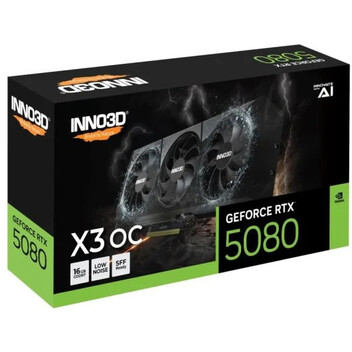 Tarjeta Gráfica INNO3D GeForce RTX 5080 X3 OC 16GB GDDR7 Reflex 2 RTX AI DLSS4 Tarjeta Gráfica INNO3D GeForce RTX 5080 X3 OC 16GB GDDR7 Reflex 2 RTX AI DLSS4