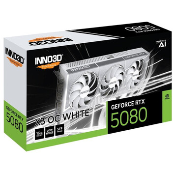 Tarjeta Gráfica INNO3D GeForce RTX 5080 X3 OC 16GB GDDR7 Reflex 2 RTX AI DLSS4 Blanca Tarjeta Gráfica INNO3D GeForce RTX 5080 X3 OC 16GB GDDR7 Reflex 2 RTX AI DLSS4 Blanca