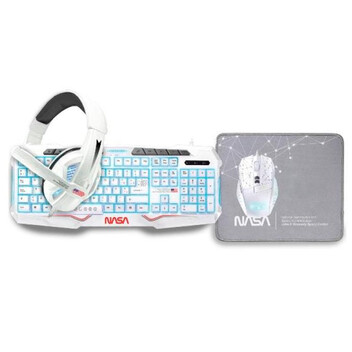 Nasa Kit Gaming Andromeda 4 En 1 Teclado + Ratón + Alfombrilla + Auriculares Nasa Kit Gaming Andromeda 4 En 1 Teclado + Ratón + Alfombrilla + Auriculares