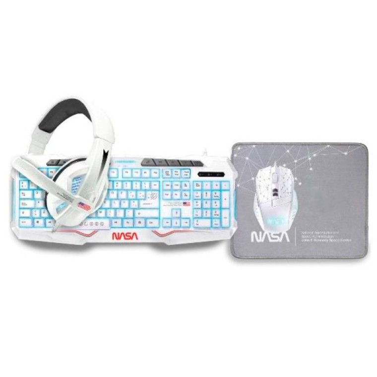 Nasa Kit Gaming Andromeda 4 En 1 Teclado + Ratón + Alfombrilla + Auriculares