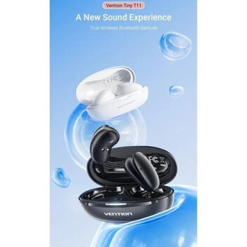 Vention Tiny T11 NBJW0 Auriculares Bluetooth con Estuche de Carga y Autonomía de 8h Blancos