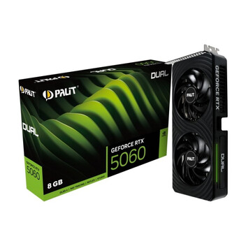 Tarjeta Gráfica Palit GeForce RTX 5060 Dual 8GB GDDR7 Reflex 2 RTX AI DLSS4 Tarjeta Gráfica Palit GeForce RTX 5060 Dual 8GB GDDR7 Reflex 2 RTX AI DLSS4