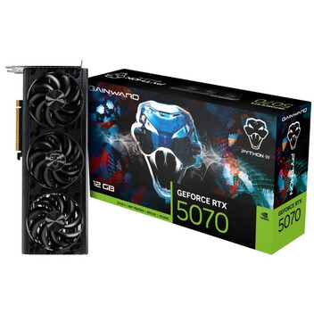 Tarjeta Gráfica Gainward GeForce RTX 5070 Python III 12GB GDDR7 Reflex 2 RTX AI DLSS4