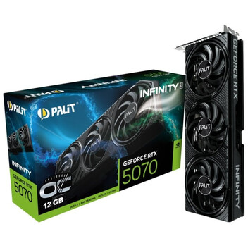 Tarjeta Gráfica Palit GeForce RTX 5070 Infinity 3 OC 12GB GDDR7 Reflex 2 RTX AI DLSS4 Tarjeta Gráfica Palit GeForce RTX 5070 Infinity 3 OC 12GB GDDR7 Reflex 2 RTX AI DLSS4