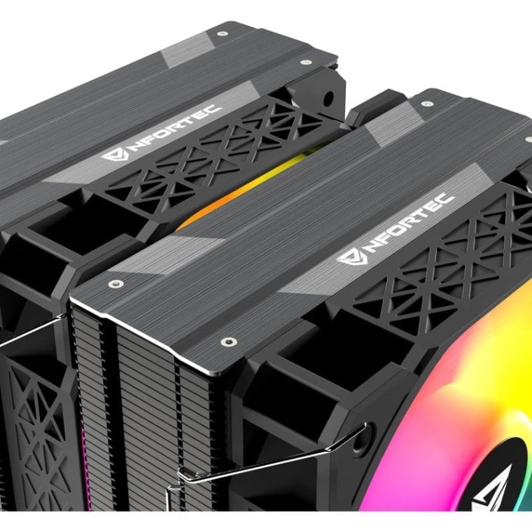 Nfortec SCULPTOR X Ventilador CPU Doble 6 Pipes 2x120mm A-RGB PWM Negro