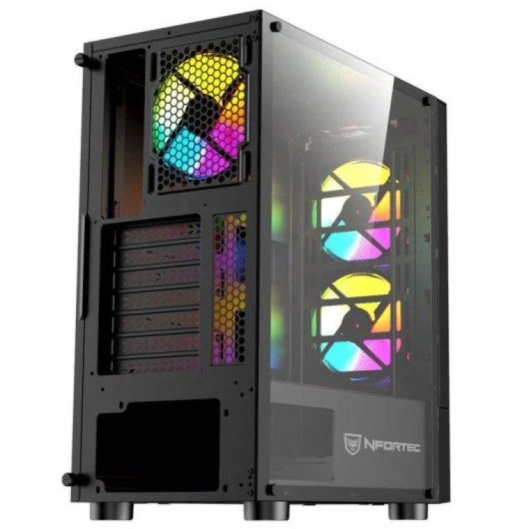 Nfortec Caelum Black RGB Cristal Templado USB 3.0