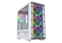 Nfortec DRACO X White Cristal Templado USB 3.2 Blanca
