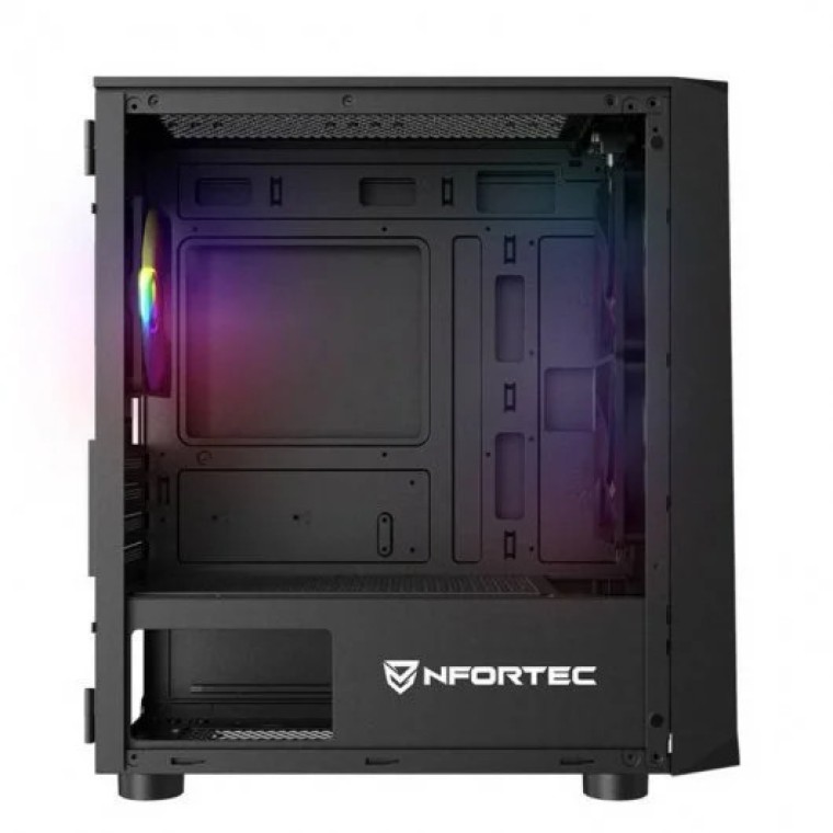 Nfortec Dys Cristal Templado USB 3.0 ARGB Negra