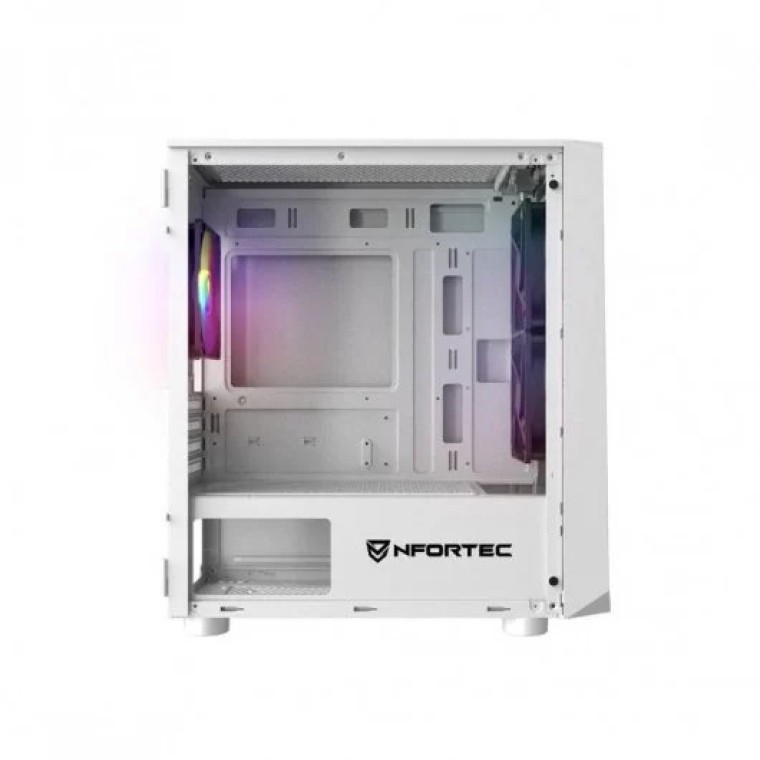 Nfortec Dys Cristal Templado USB 3.0 ARGB Blanca