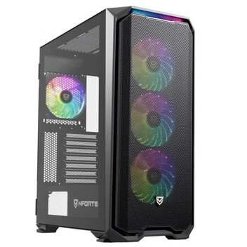 Nfortec Krater X Cristal Templado USB 3.0 ARGB Negra Nfortec Krater X Cristal Templado USB 3.0 ARGB Negra