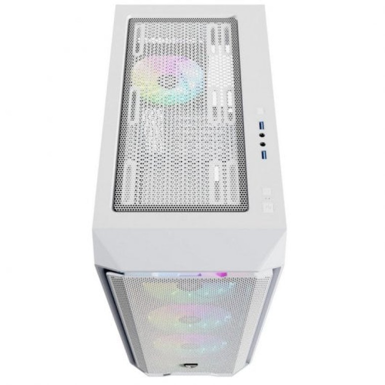 Nfortec Krater X Cristal Templado USB 3.0 ARGB Blanca