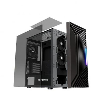 Nfortec Nervia Black ARGB Cristal Templado USB 3.0 Negra Nfortec Nervia Black ARGB Cristal Templado USB 3.0 Negra