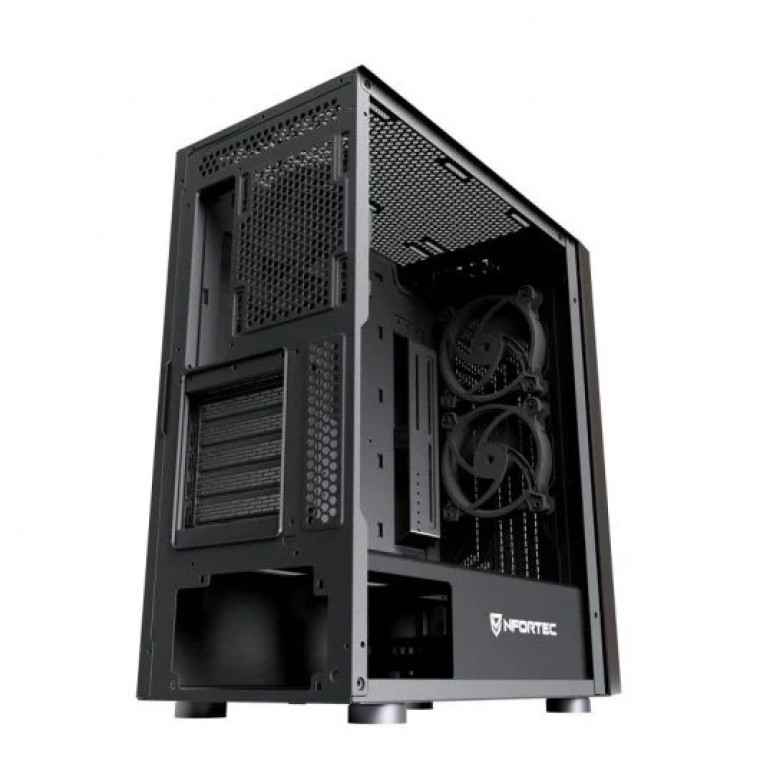 Nfortec Nervia Black ARGB Cristal Templado USB 3.0 Negra