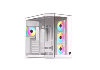 Torre PC Nfortec Pulsar ARGB Mid Tower ATX Cristal Templado USB-C Blanca