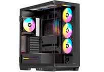 Torre PC Nfortec Ursa ARGB Semi Torre E-ATX Doble Cristal Templado USB-C Negra