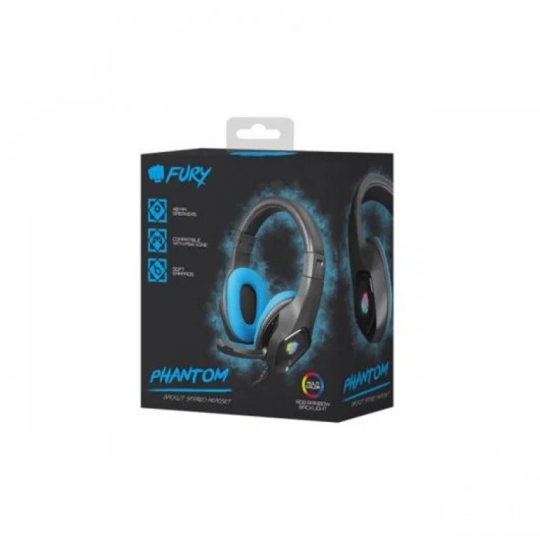 Fury Phantom Auriculares Gaming Negro/Azul