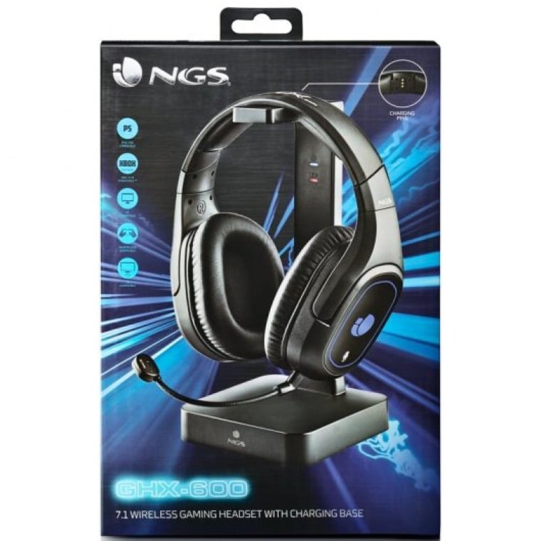 NGS GHX-600 Auriculares Gaming Inalámbricos 7.1 PC/PS4/PS5/Xbox