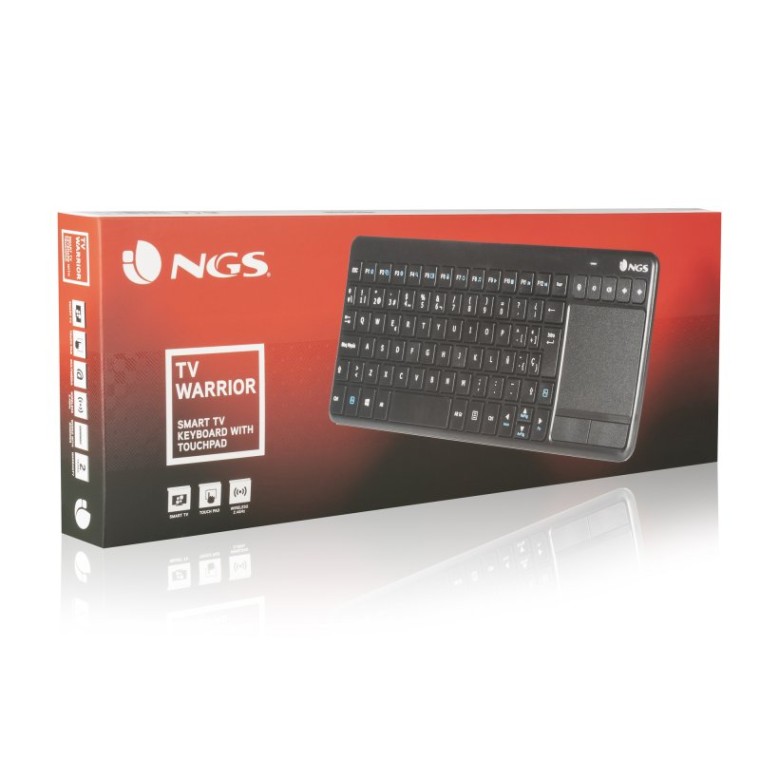 NGS TV Warrior Teclado Inalámbrico con Teclas Multimedia / SmartTV y Touchpad Qwerty Italiano