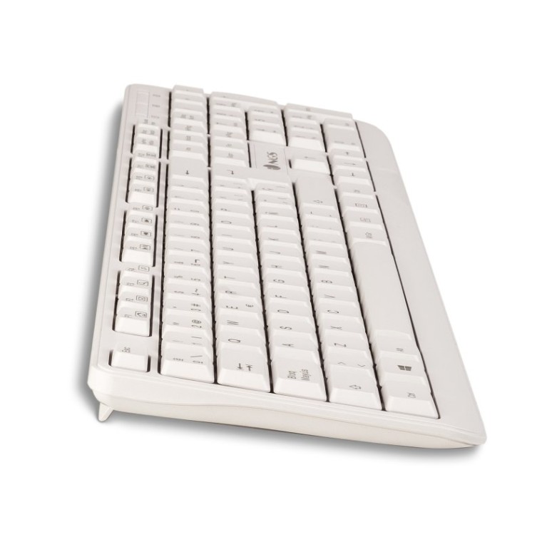 NGS Spike Teclado USB Multimedia Plug & Play 1.4m Qwerty Portugués Blanco