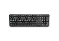 NGS Funky V3 Teclado USB Multimedia Plug & Play 1.4m Azerty Francés Negro