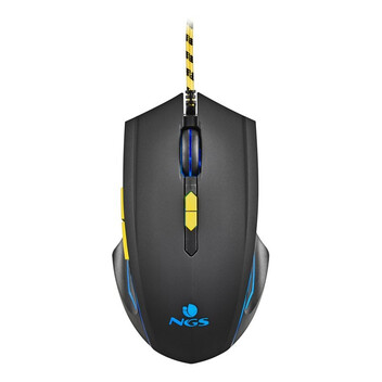 NGS GMX-123 Ratón Gaming con Cable y Luz LED Arcoiris Ultraligero 3200 DPI Negro NGS GMX-123 Ratón Gaming con Cable y Luz LED Arcoiris Ultraligero 3200 DPI Negro