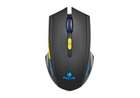 NGS GMX-200 Ratón Inalámbrico Gaming con Luces LED Arcoiris Ultraligero 3200 DPI Negro