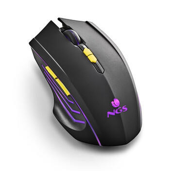 NGS GMX-200 Ratón Inalámbrico Gaming con Luces LED Arcoiris Ultraligero 3200 DPI Negro NGS GMX-200 Ratón Inalámbrico Gaming con Luces LED Arcoiris Ultraligero 3200 DPI Negro