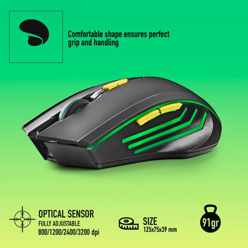 NGS GMX-200 Ratón Inalámbrico Gaming con Luces LED Arcoiris Ultraligero 3200 DPI Negro NGS GMX-200 Ratón Inalámbrico Gaming con Luces LED Arcoiris Ultraligero 3200 DPI Negro