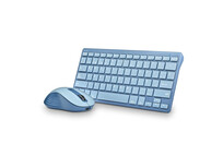NGS Fantasy Kit Teclado Ratón Multifunción Recargables y Silenciosos 12 Teclas Multimedia Azul