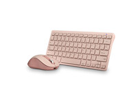NGS Fantasy Kit Teclado Ratón Multifunción Recargables y Silenciosos 12 Teclas Multimedia Rosa