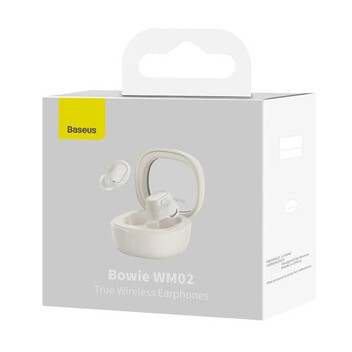 Baseus Bowie WM02 Auriculares inalámbricos Bluetooth con Estuche de Carga Blancos