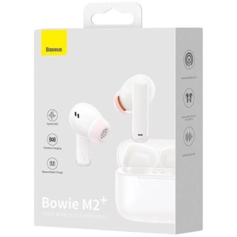 Baseus Bowie M2 Auriculares Bluetooth TWS Blancos con Cancelación Activa de Ruido