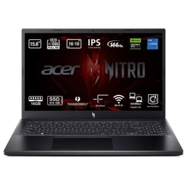 Acer Nitro V 15 ANV15-51-74ET Intel Core i7-13620H/16GB/512GB SSD/RTX 4050/15.6" Teclado Italiano