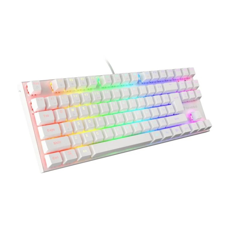 Genesis Thor 303 TKL Teclado Mecánico Gaming RGB Switch Marrón Blanco