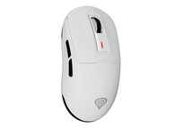 Ratón Genesis inalámbrico 12000 DPI triple modo ultraligero RGB blanco