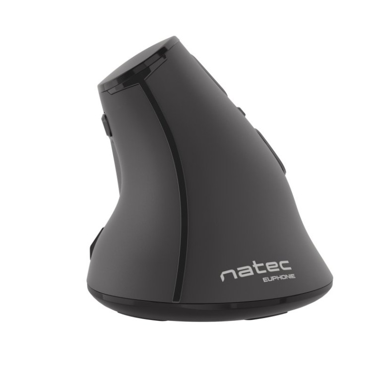 Natec Euphonie Ratón Ergonómico Vertical Inalámbrico 2400DPI Negro