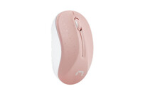 Ratón NATEC inalámbrico 1600 DPI ambidiestro rosa/blanco con rueda de desplazamiento