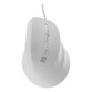 Ratón NATEC con cable 12800 DPI vertical mano derecha LED RGB 6 botones blanco